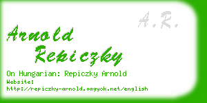 arnold repiczky business card